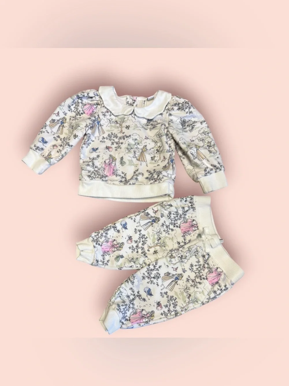 Disney Aurora Toile Sweatshirt & Jogger SZ 6-12 months